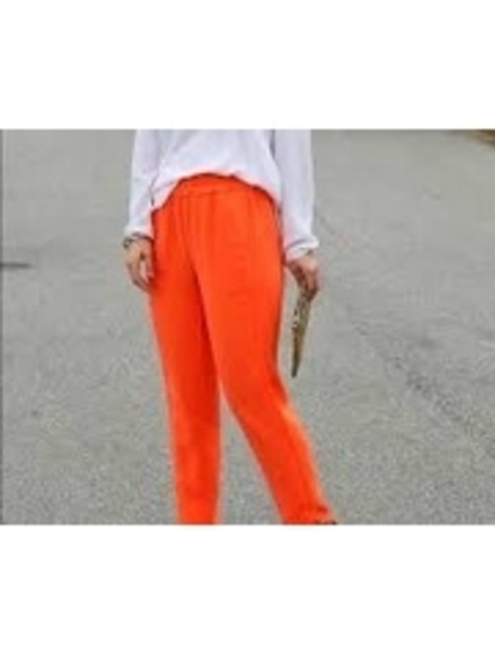 J. Crew Bright Orange Reese Pants Pull On Tie waist size 4 petite